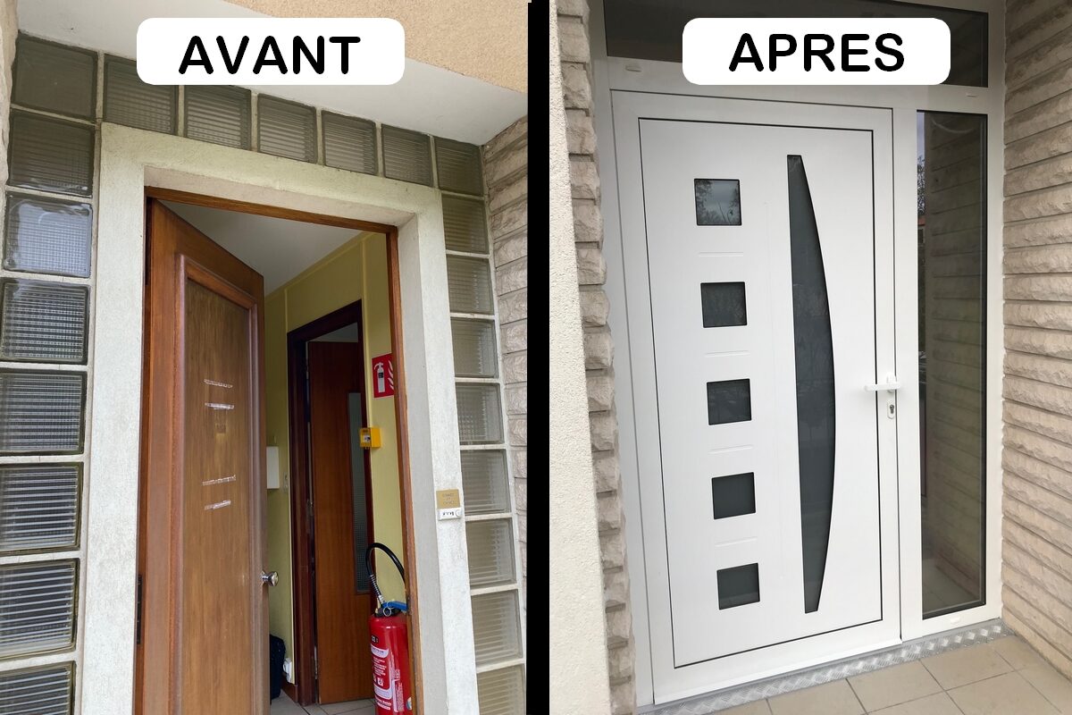 Rénovation porte entrée alu