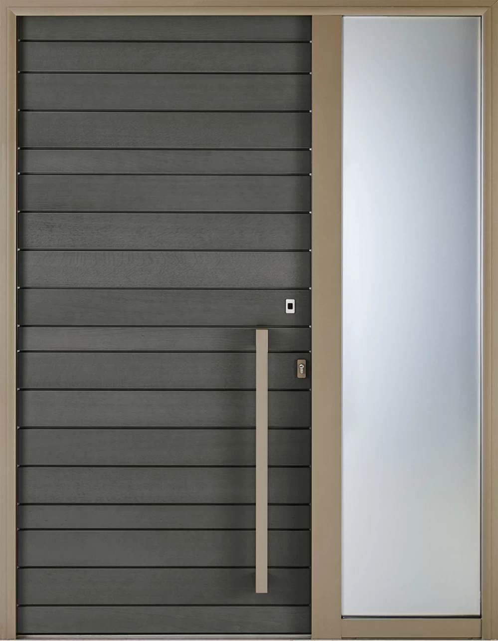 Porte d'entrée en bois design moderne