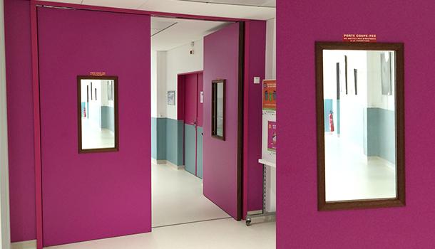 Porte bois coupe feu asservie DAS