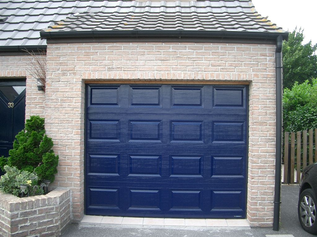 Porte de garage aspect veiné